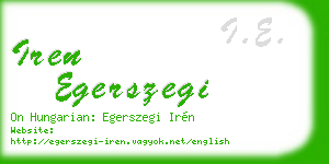 iren egerszegi business card